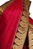 Traditional Contrast Pure Mysore Crepe Silk Saree